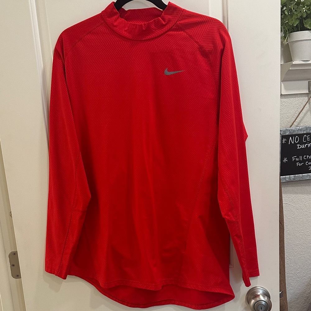 Nike Red Long Sleeve Dri-Fit Performance Top XL